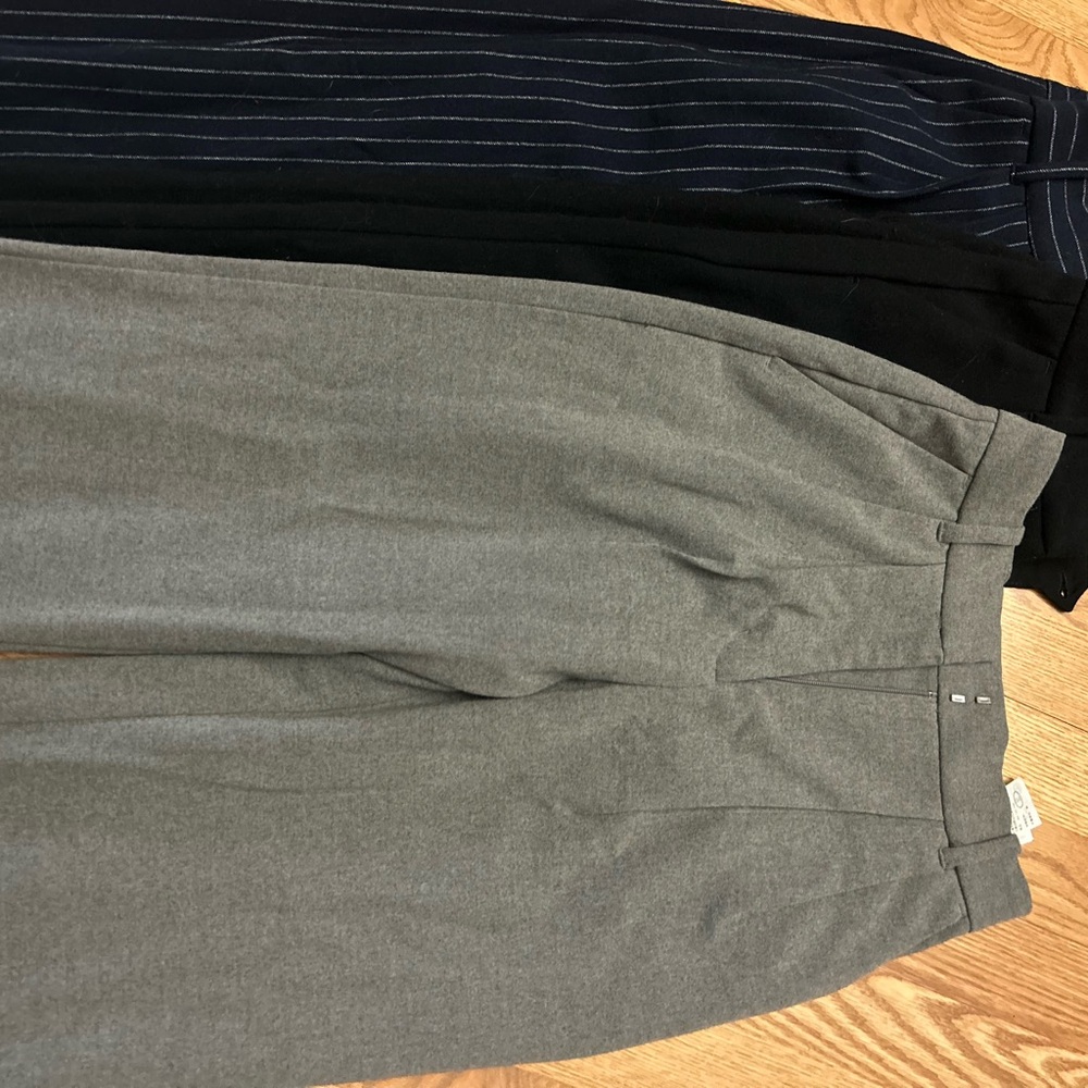 Abercrombie & Fitch Black, Gray, and Pinstripe Pants - Picture 2 of 8